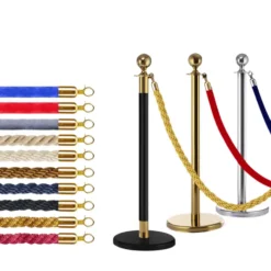 Cột chắn inox dây trùng (dây võng) dây nhung, dây thừng