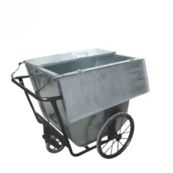 Xe thu gom rác bằng tôn 400 lít có nắp