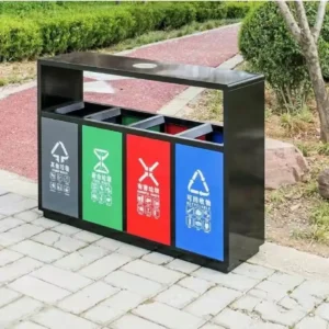 Thùng rác 4 ngăn ngoài trời phân loại rác thải 3 Thùng rác 4 ngăn ngoài trời phân loại rác thải