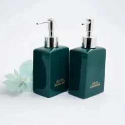 Bình gốm sứ 350ml đựng dầu gội, sữa tắm, nước rửa tay, dầu xả cao cấp