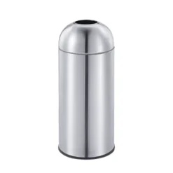 thùng rác inox hình trụ tiện lợi